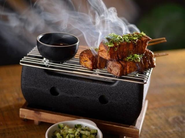 Pressed Pork Belly Skewers