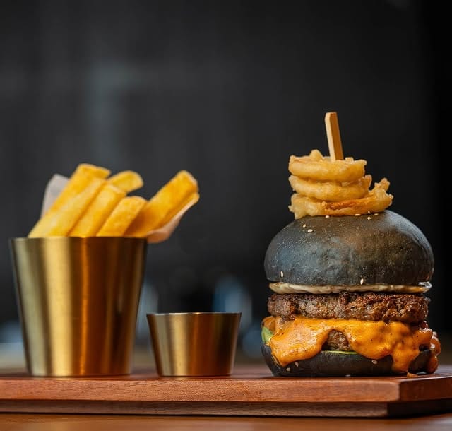 Hudson Tavern signature burger and fries