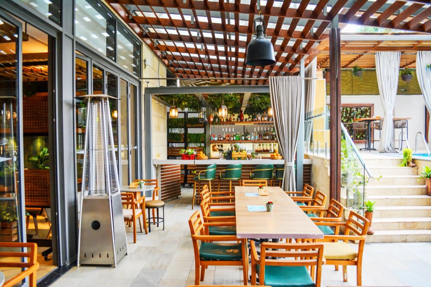The Other Room covered terrace and bar